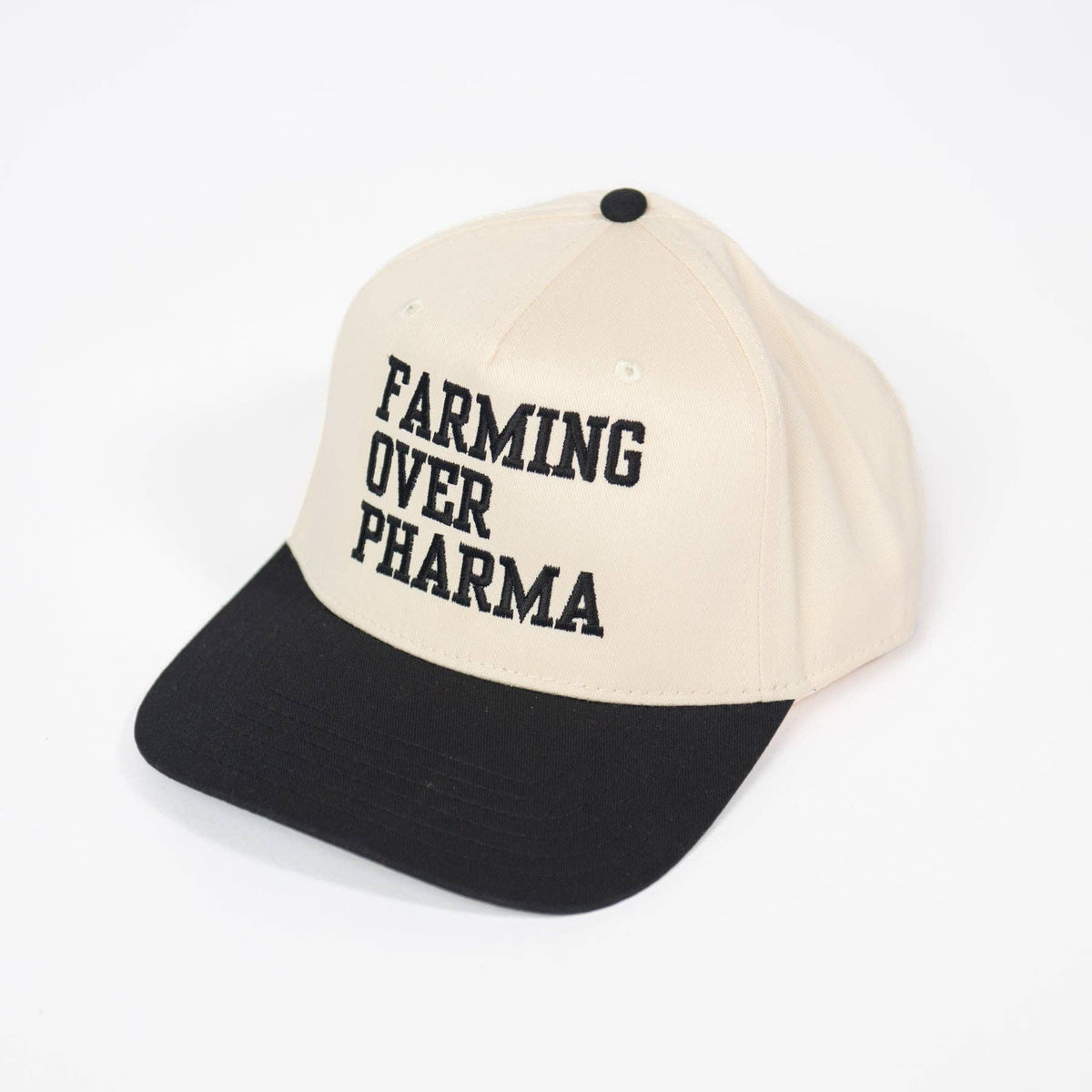 'Farming over Pharma' Women's Embroidered Trucker Hat
