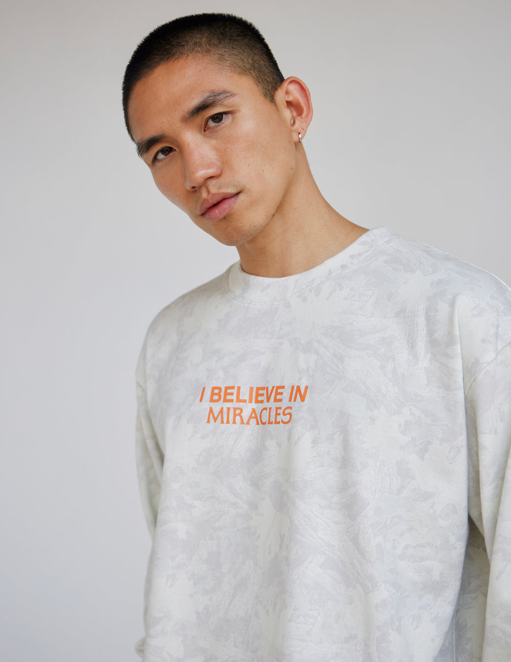 I Believe in Miracles Camo LS Heavyweight Tee