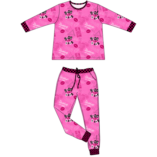 Fast Like A Girl 2 Piece Pajamas / PREORDER: est shipping Nov 16 - Dec 9