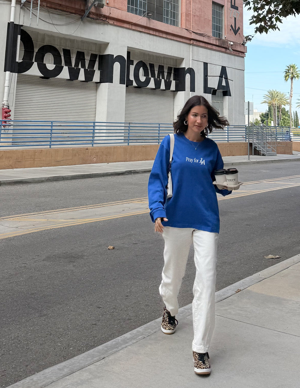 Pray for Los Angeles LS Heavyweight Tee